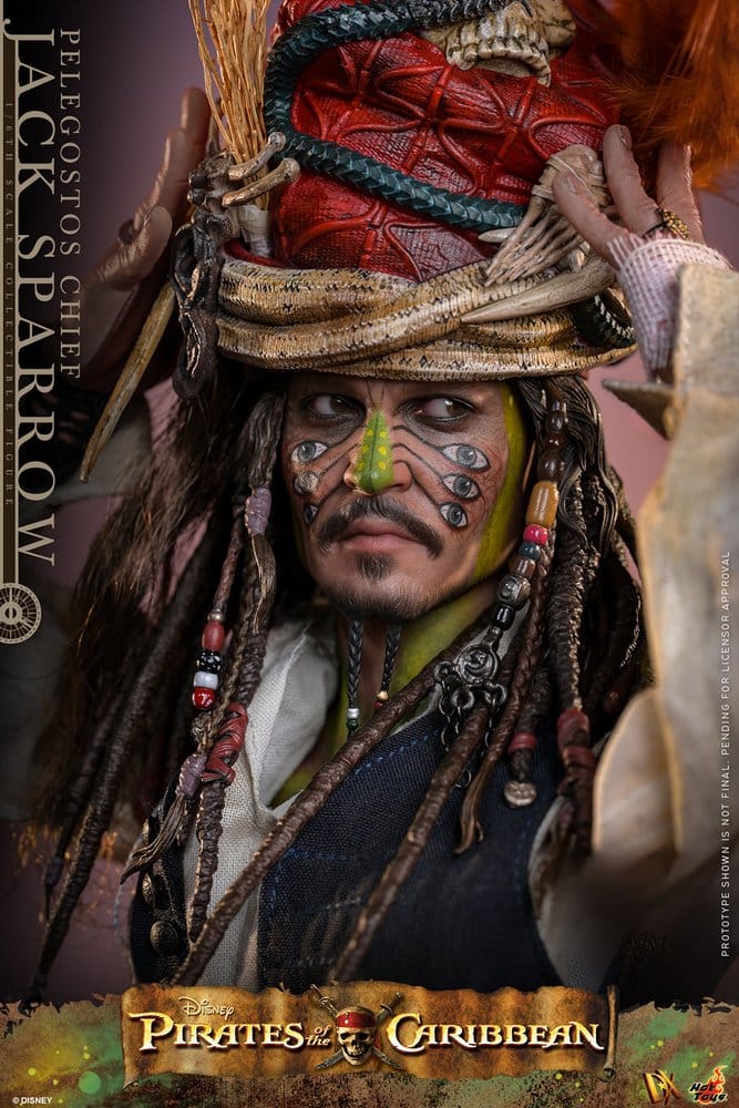 Pirates of the Caribbean - Fluch der Karibik 2 DX Actionfigur 1/6 Pelegostos Chief Jack Sparrow 30 cm