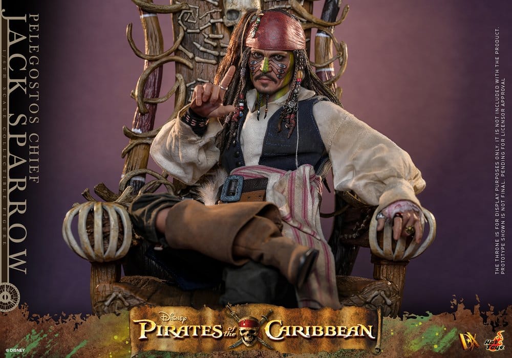 Pirates of the Caribbean - Fluch der Karibik 2 DX Actionfigur 1/6 Pelegostos Chief Jack Sparrow 30 cm