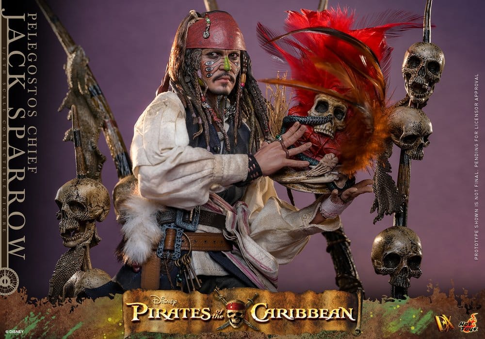 Pirates of the Caribbean - Fluch der Karibik 2 DX Actionfigur 1/6 Pelegostos Chief Jack Sparrow 30 cm