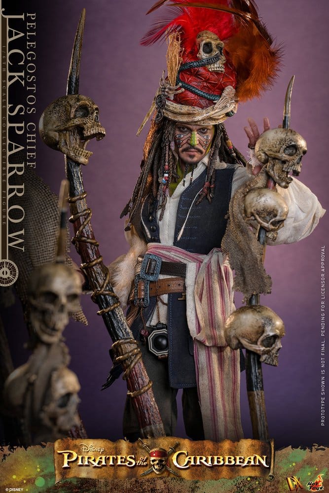Pirates of the Caribbean - Fluch der Karibik 2 DX Actionfigur 1/6 Pelegostos Chief Jack Sparrow 30 cm