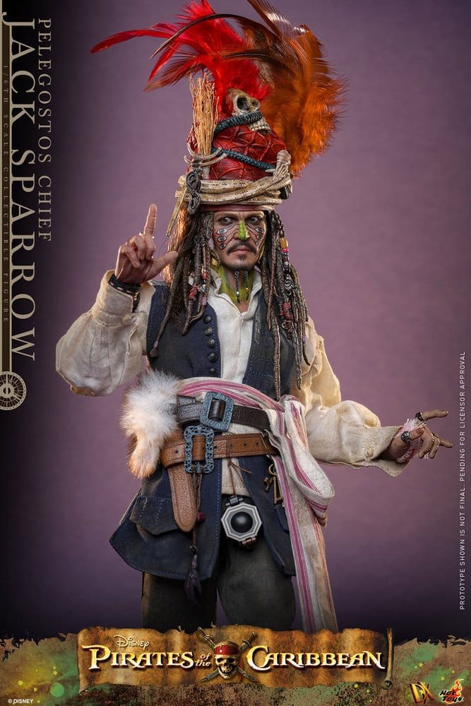 Pirates of the Caribbean - Fluch der Karibik 2 DX Actionfigur 1/6 Pelegostos Chief Jack Sparrow 30 cm