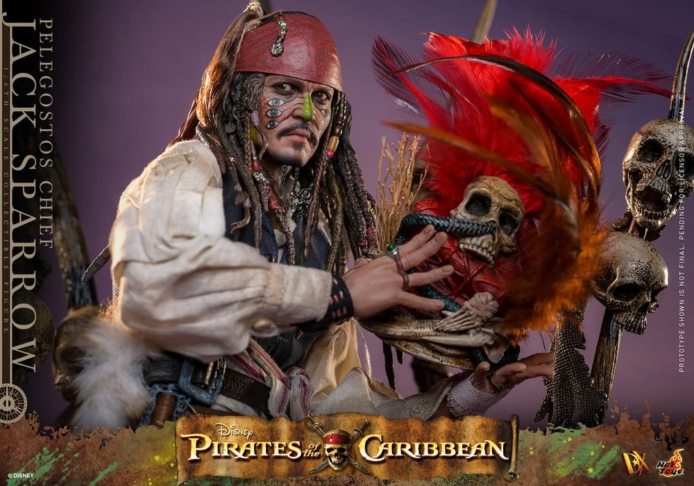 Pirates of the Caribbean - Fluch der Karibik 2 DX Actionfigur 1/6 Pelegostos Chief Jack Sparrow 30 cm