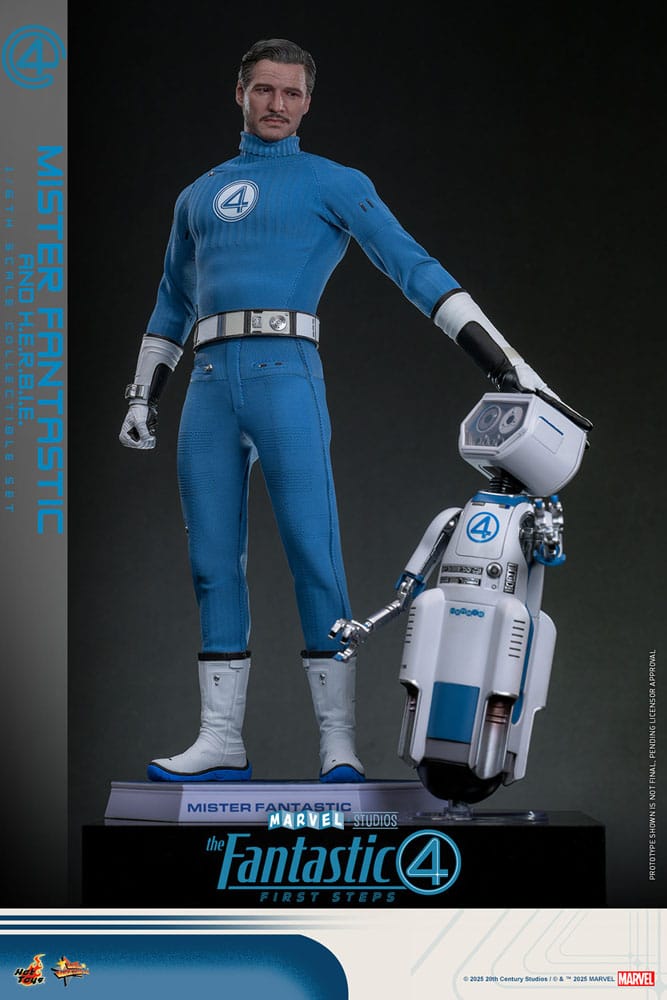 The Fantastic Four: First Steps Movie Masterpiece Actionfiguren 2er-Pack 1/6 Mister Fantastic & H.E.R.B.I.E. 30 cm