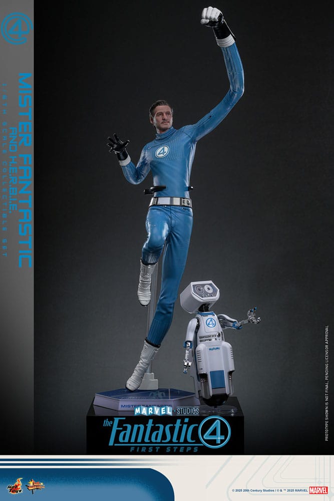 The Fantastic Four: First Steps Movie Masterpiece Actionfiguren 2er-Pack 1/6 Mister Fantastic & H.E.R.B.I.E. 30 cm