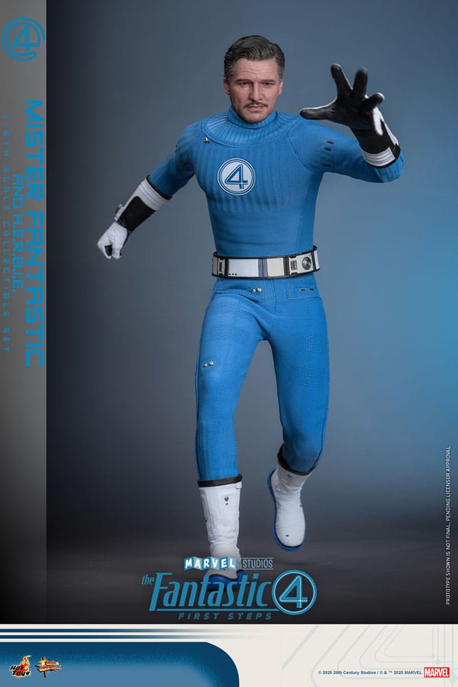 The Fantastic Four: First Steps Movie Masterpiece Actionfiguren 2er-Pack 1/6 Mister Fantastic & H.E.R.B.I.E. 30 cm