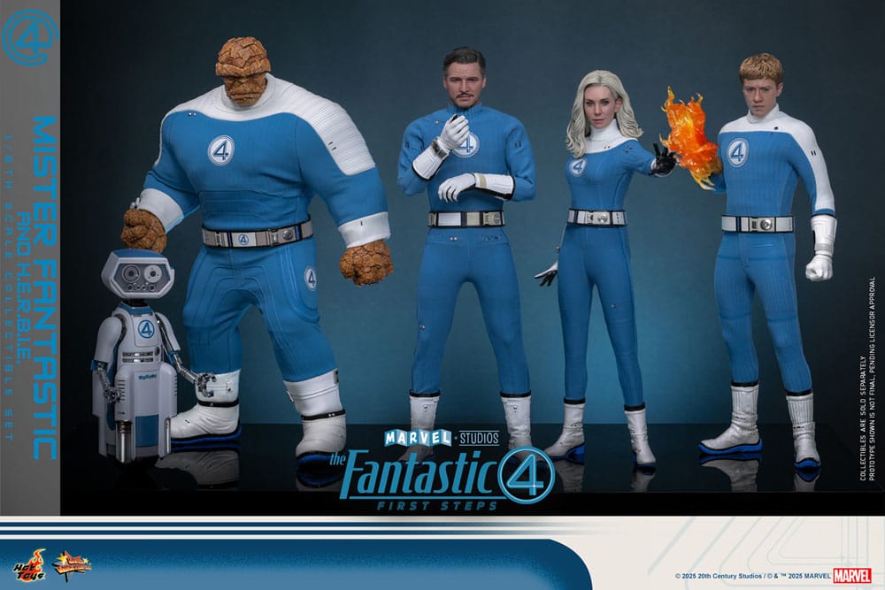 The Fantastic Four: First Steps Movie Masterpiece Actionfiguren 2er-Pack 1/6 Mister Fantastic & H.E.R.B.I.E. 30 cm