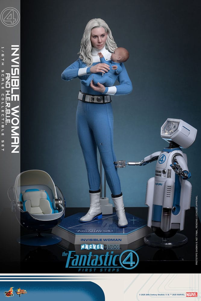 The Fantastic Four: First Steps Movie Masterpiece Actionfiguren 2er-Pack 1/6 Invisible Woman & H.E.R.B.I.E. 28 cm