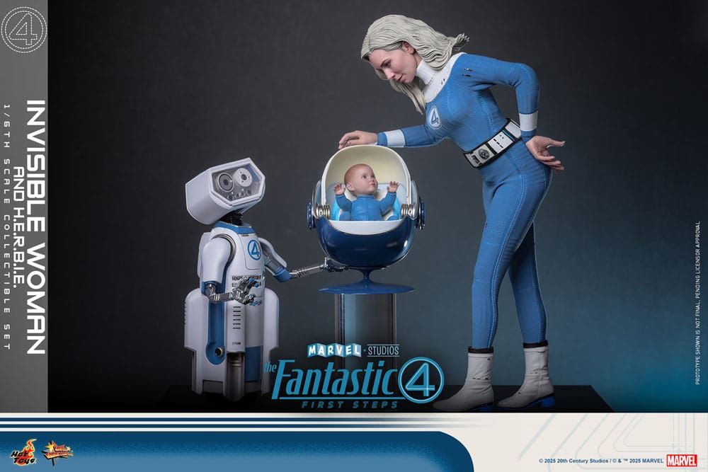 The Fantastic Four: First Steps Movie Masterpiece Actionfiguren 2er-Pack 1/6 Invisible Woman & H.E.R.B.I.E. 28 cm