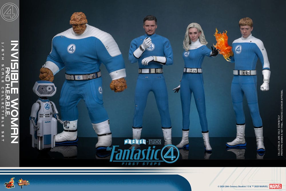 The Fantastic Four: First Steps Movie Masterpiece Actionfiguren 2er-Pack 1/6 Invisible Woman & H.E.R.B.I.E. 28 cm