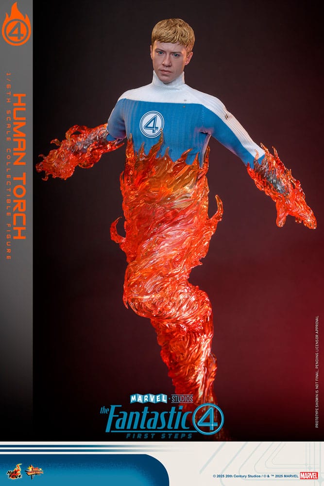 The Fantastic Four: First Steps Movie Masterpiece Actionfigur 1/6 Human Torch 30 cm