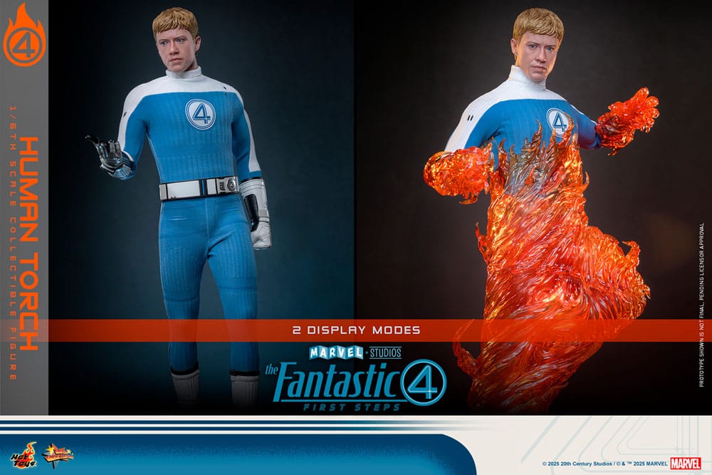 The Fantastic Four: First Steps Movie Masterpiece Actionfigur 1/6 Human Torch 30 cm