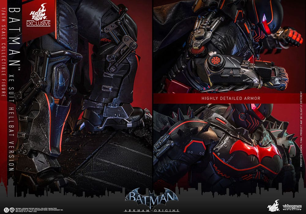 Batman Arkham Origins Videogame Masterpiece Actionfigur 1/6 XE Suit Hellbat Version Hot Toys Exclusive 33 cm
