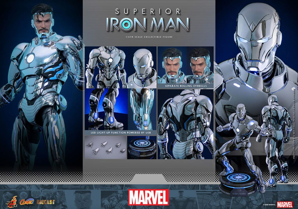 Marvel Comic Diecast Masterpiece Actionfigur 1/6 Superior Iron Man 32 cm