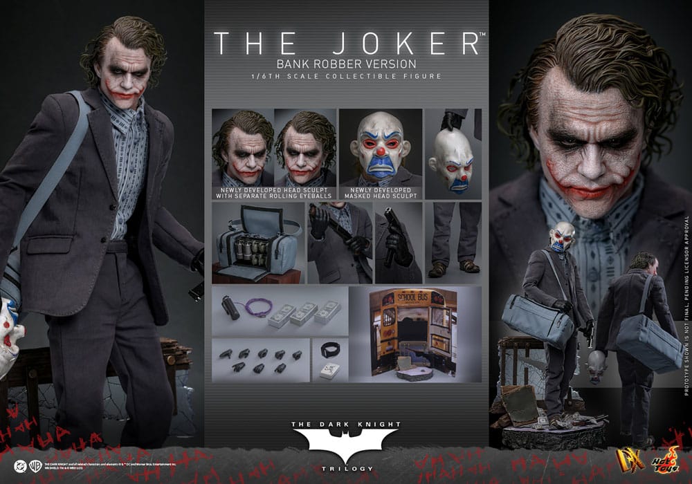 The Dark Knight DX Actionfigur 1/6 The Joker (Bank Robber Version) 30 cm