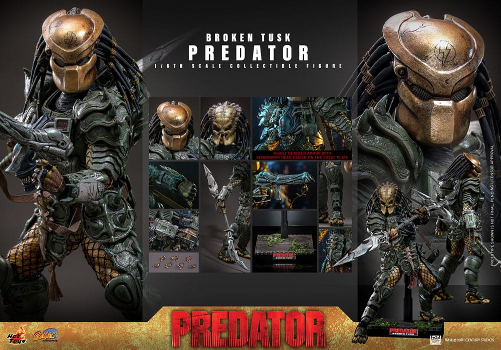 Alien vs. Predator Comic Masterpiece Actionfigur 1/6 Broken Tusk Predator 35 cm