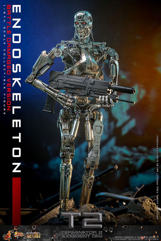 Terminator 2 Movie Masterpiece Actionfigur 1/6 Endoskelett (Battle Damaged Version) 31 cm