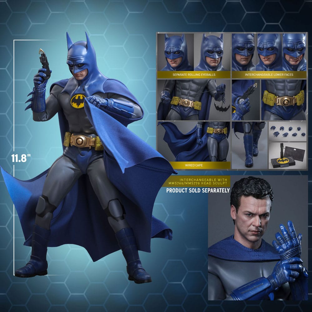 The Flash Movie Masterpiece Actionfigur 1/6 Batman (Blue & Grey Suit) Limited Edition Hot Toys Exclusive 30 cm