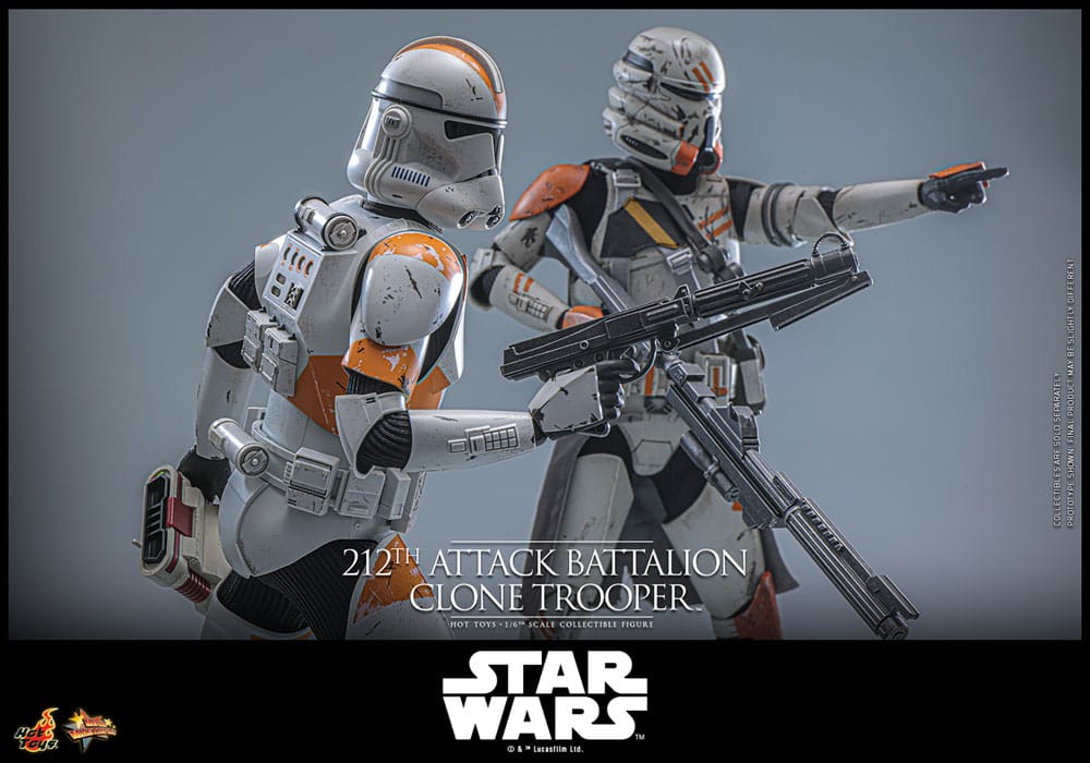 Star Wars: The Clone Wars Actionfigur 1/6 212th Attack Battalion Clone Trooper Deluxe Version 30 cm
