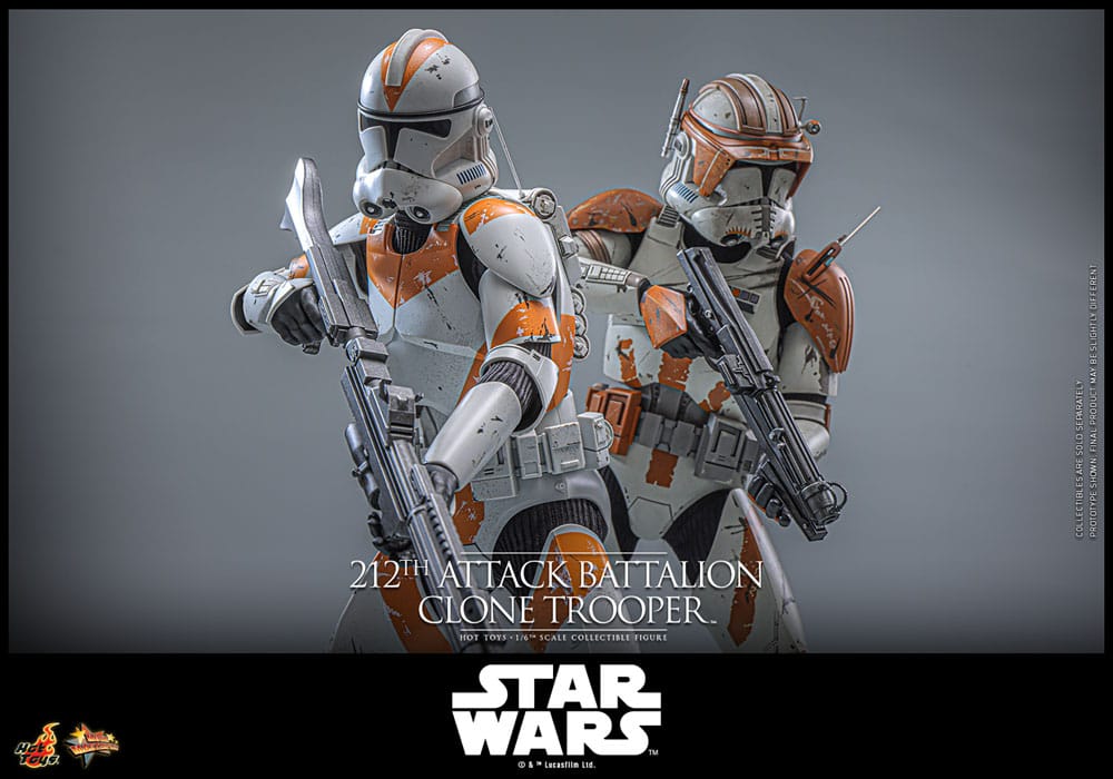 Star Wars: The Clone Wars Actionfigur 1/6 212th Attack Battalion Clone Trooper Deluxe Version 30 cm