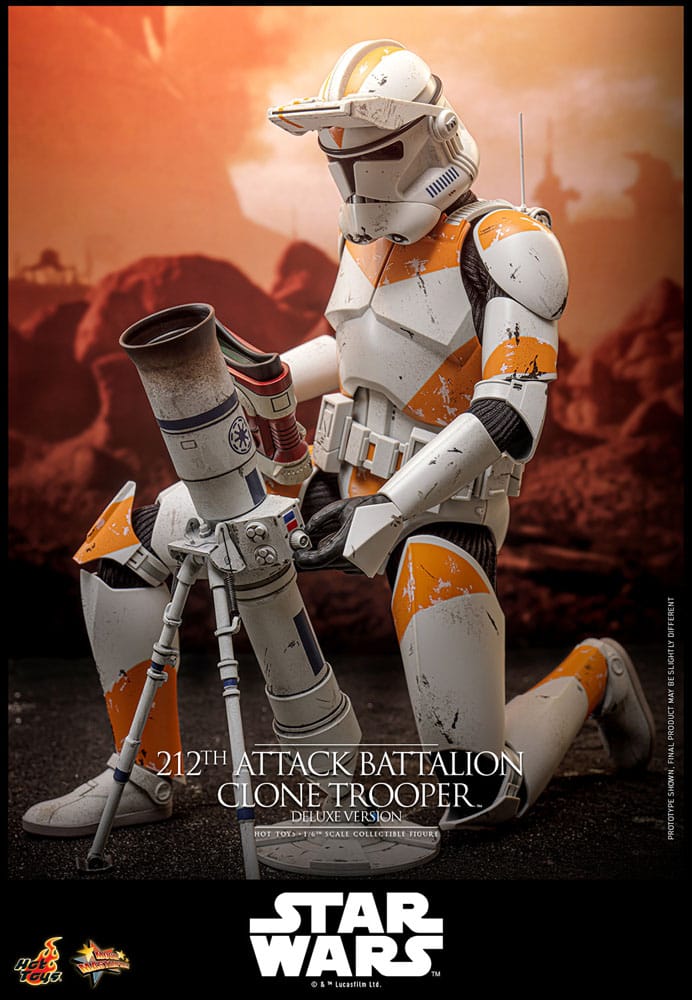 Star Wars: The Clone Wars Actionfigur 1/6 212th Attack Battalion Clone Trooper Deluxe Version 30 cm