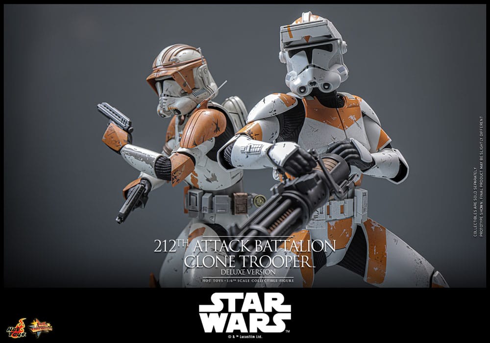 Star Wars: The Clone Wars Actionfigur 1/6 212th Attack Battalion Clone Trooper Deluxe Version 30 cm