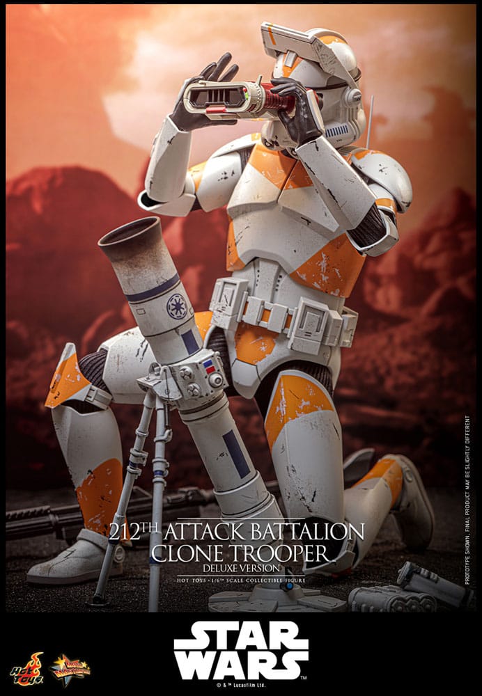 Star Wars: The Clone Wars Actionfigur 1/6 212th Attack Battalion Clone Trooper Deluxe Version 30 cm