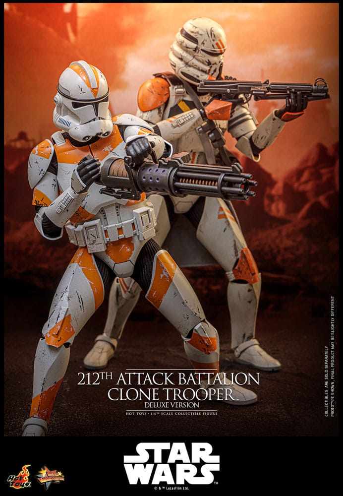Star Wars: The Clone Wars Actionfigur 1/6 212th Attack Battalion Clone Trooper Deluxe Version 30 cm