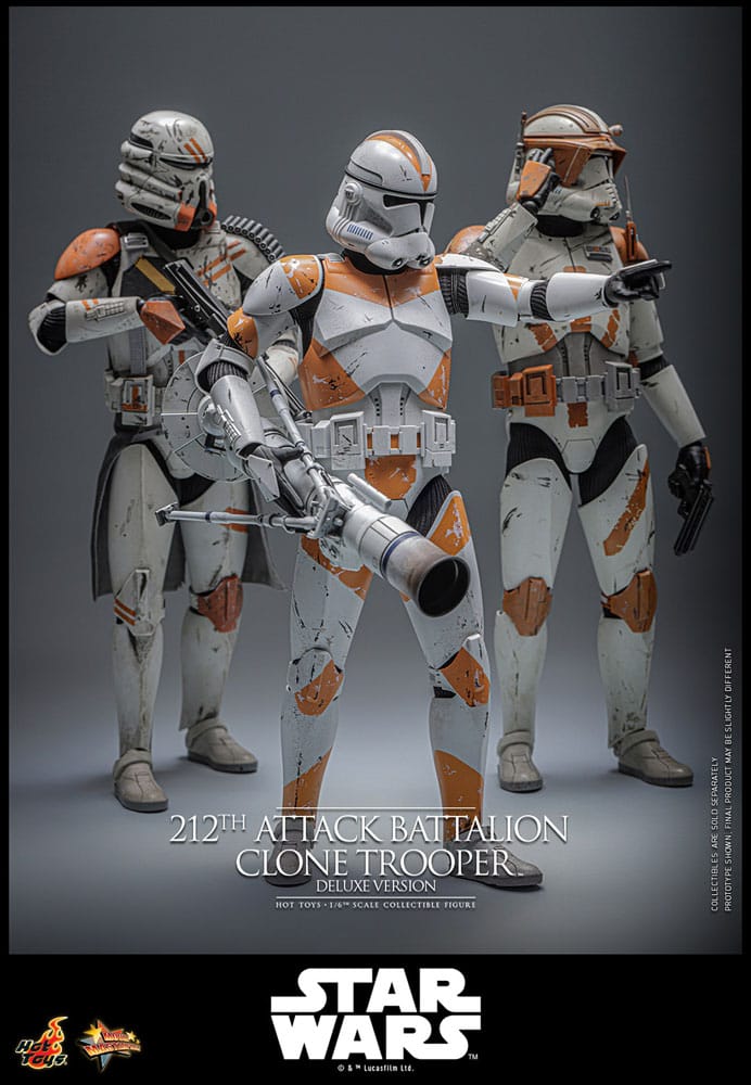Star Wars: The Clone Wars Actionfigur 1/6 212th Attack Battalion Clone Trooper Deluxe Version 30 cm