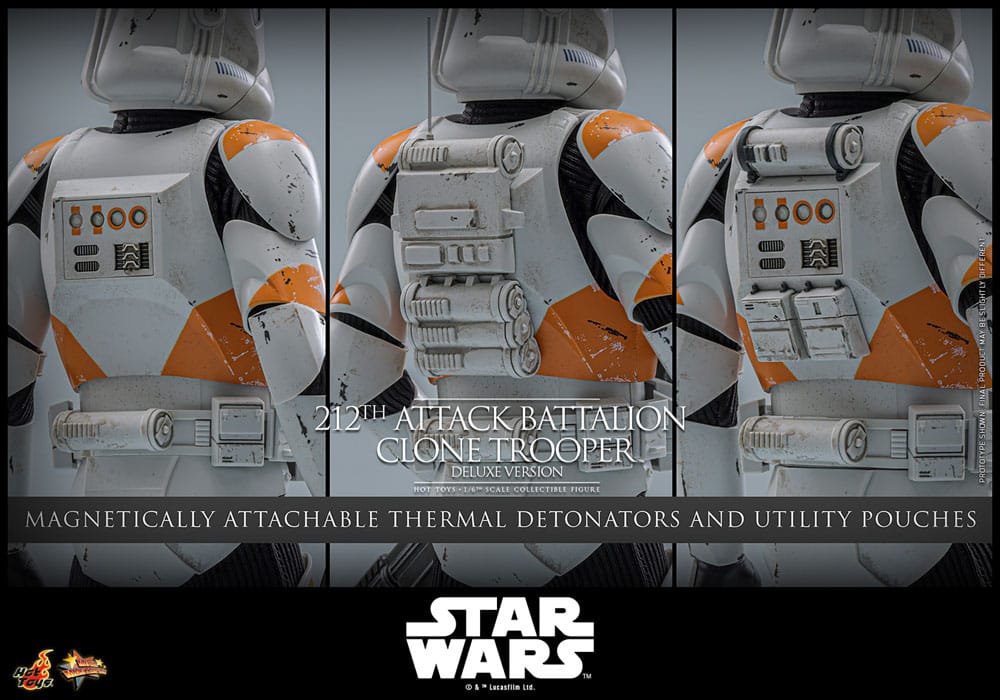 Star Wars: The Clone Wars Actionfigur 1/6 212th Attack Battalion Clone Trooper Deluxe Version 30 cm