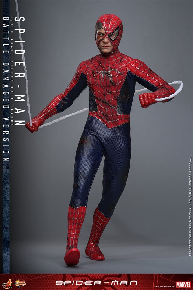 Spider-Man Movie Masterpiece Actionfigur 1/6 Spider-Man (Battle Damaged Version) 30 cm