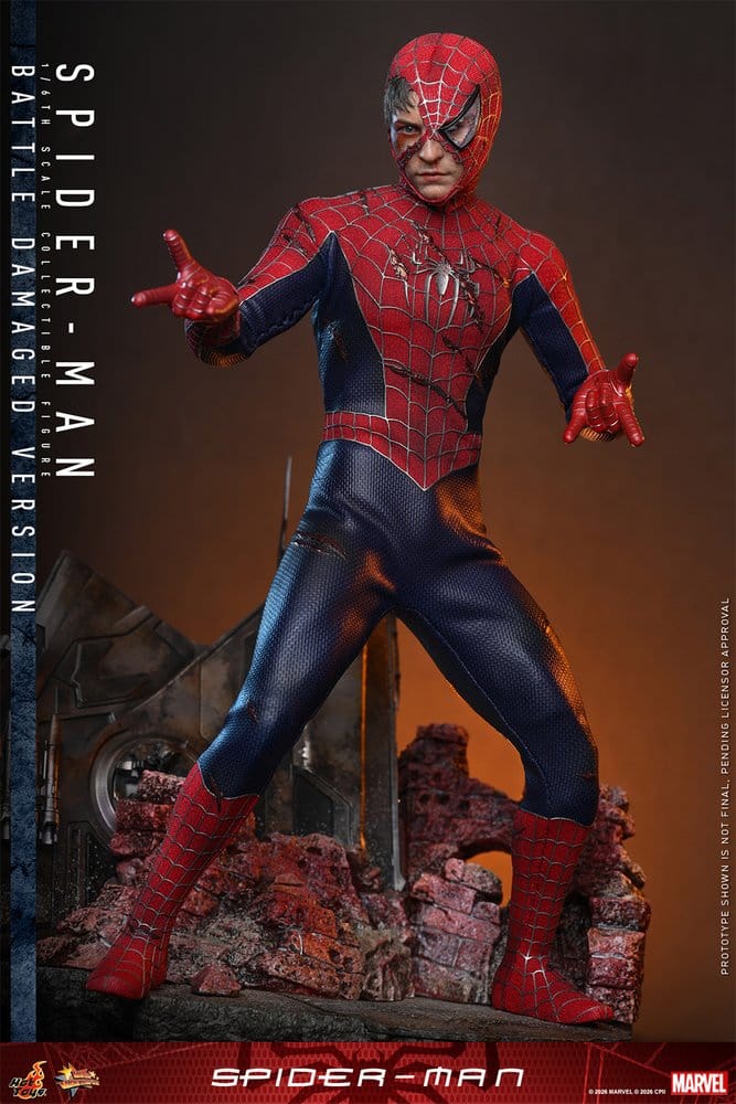 Spider-Man Movie Masterpiece Actionfigur 1/6 Spider-Man (Battle Damaged Version) 30 cm