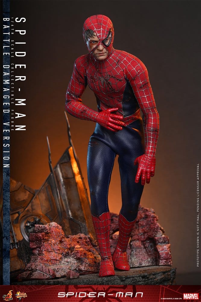 Spider-Man Movie Masterpiece Actionfigur 1/6 Spider-Man (Battle Damaged Version) 30 cm