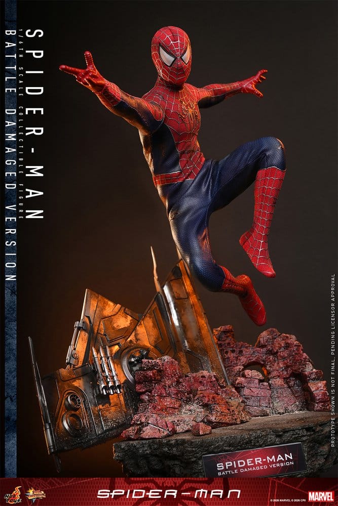 Spider-Man Movie Masterpiece Actionfigur 1/6 Spider-Man (Battle Damaged Version) 30 cm