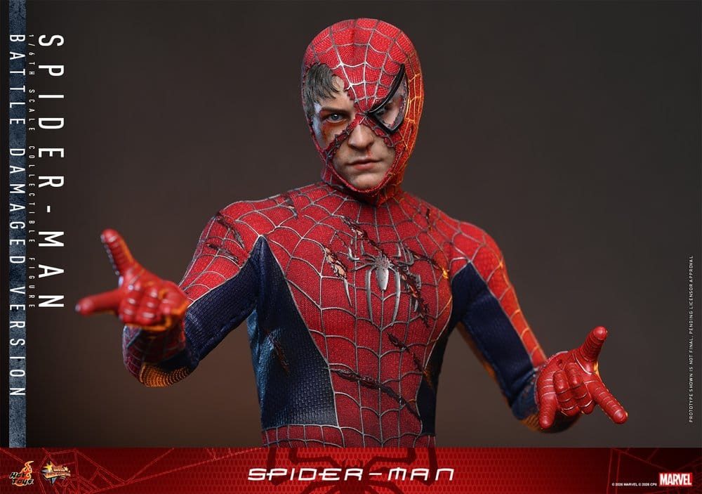 Spider-Man Movie Masterpiece Actionfigur 1/6 Spider-Man (Battle Damaged Version) 30 cm
