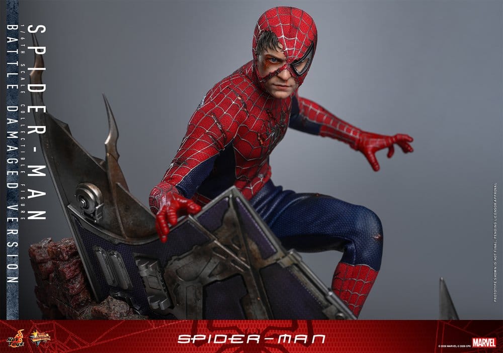 Spider-Man Movie Masterpiece Actionfigur 1/6 Spider-Man (Battle Damaged Version) 30 cm