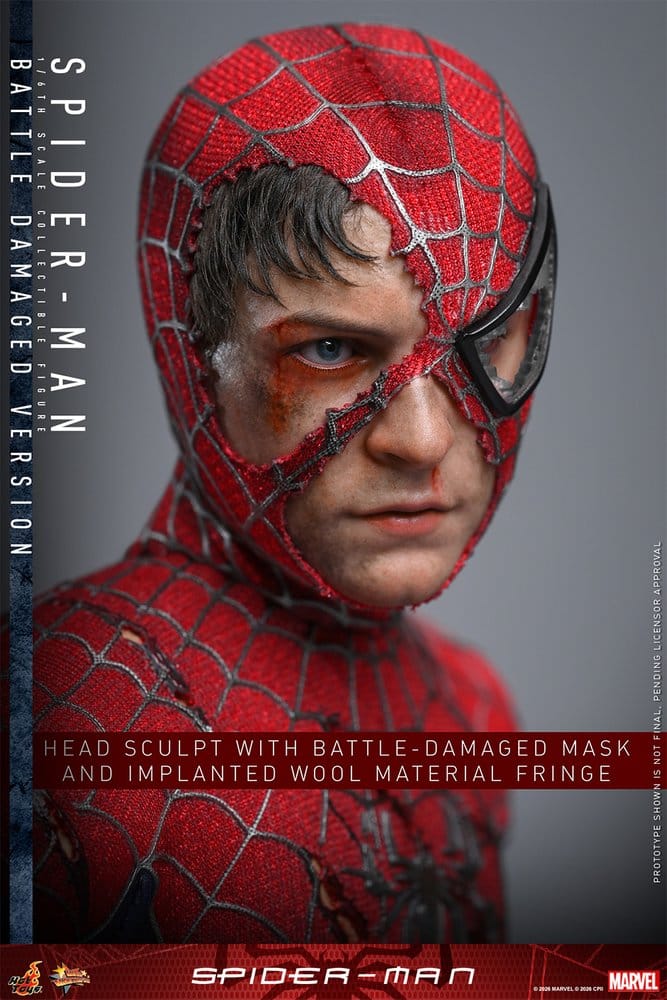 Spider-Man Movie Masterpiece Actionfigur 1/6 Spider-Man (Battle Damaged Version) 30 cm