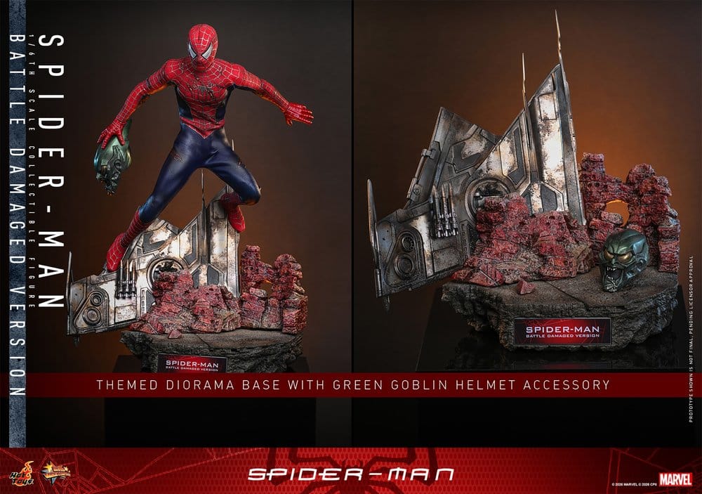 Spider-Man Movie Masterpiece Actionfigur 1/6 Spider-Man (Battle Damaged Version) 30 cm
