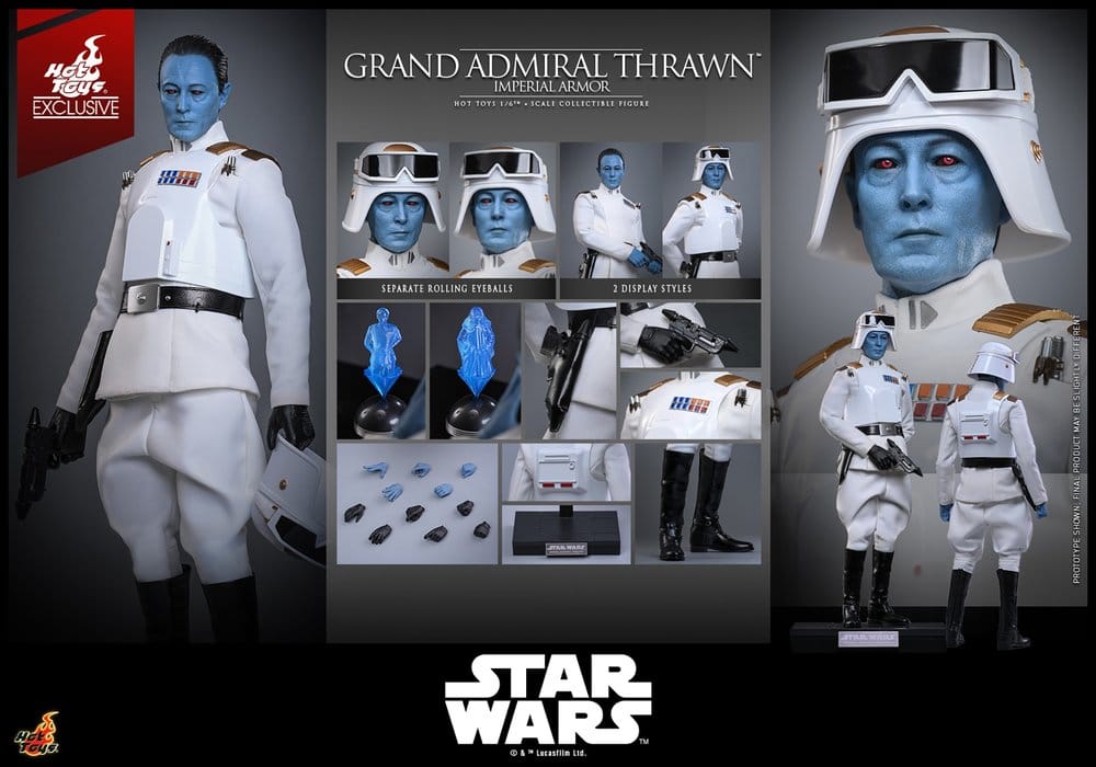 Star Wars: Rebels Television Masterpiece Actionfigur 1/6 Grand Admiral Thrawn (Imperial Armor) Hot Toys Exclusive 32 cm