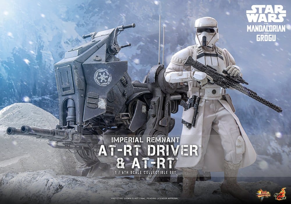 Star Wars: The Mandalorian & Grogu Movie Masterpiece Actionfiguren Set 1/6 Imperial Remnant AT-RT Driver & AT-RT 60 cm