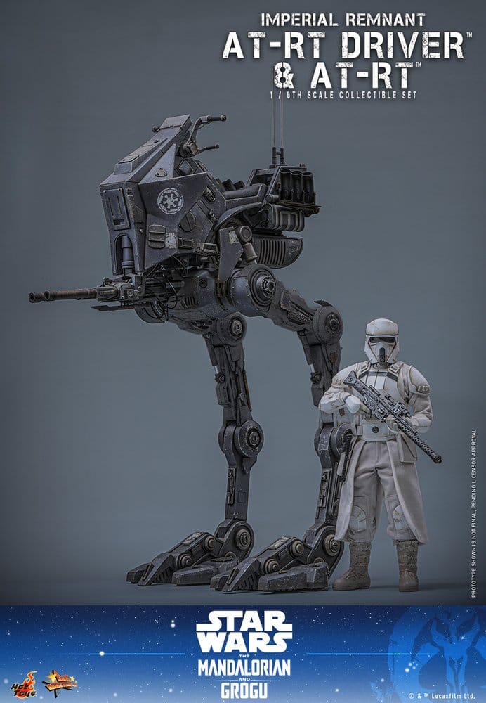 Star Wars: The Mandalorian & Grogu Movie Masterpiece Actionfiguren Set 1/6 Imperial Remnant AT-RT Driver & AT-RT 60 cm