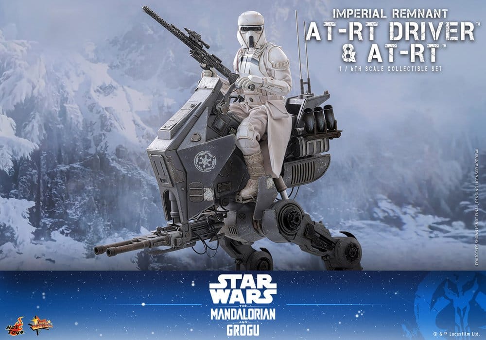 Star Wars: The Mandalorian & Grogu Movie Masterpiece Actionfiguren Set 1/6 Imperial Remnant AT-RT Driver & AT-RT 60 cm