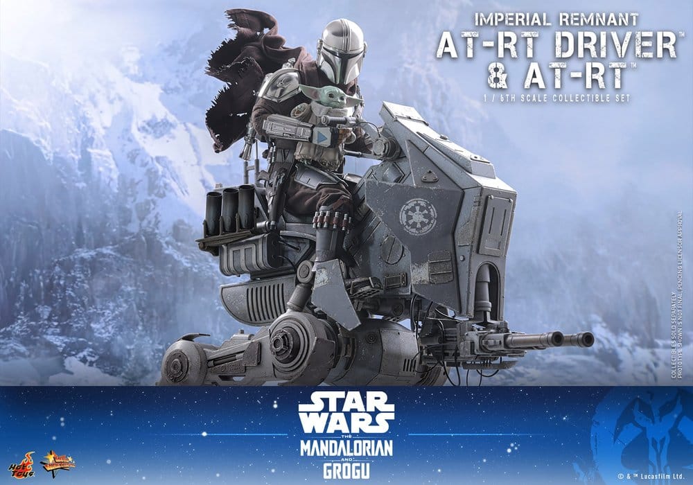 Star Wars: The Mandalorian & Grogu Movie Masterpiece Actionfiguren Set 1/6 Imperial Remnant AT-RT Driver & AT-RT 60 cm