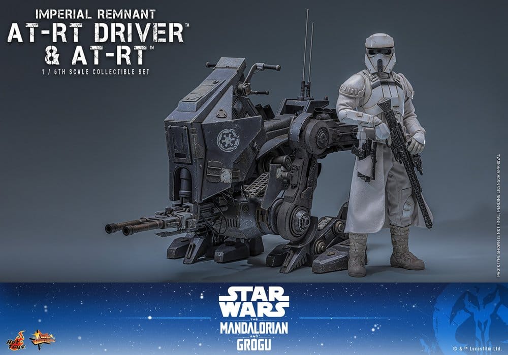 Star Wars: The Mandalorian & Grogu Movie Masterpiece Actionfiguren Set 1/6 Imperial Remnant AT-RT Driver & AT-RT 60 cm