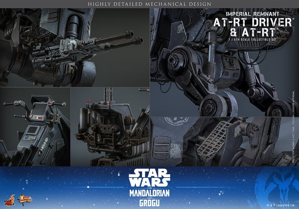 Star Wars: The Mandalorian & Grogu Movie Masterpiece Actionfiguren Set 1/6 Imperial Remnant AT-RT Driver & AT-RT 60 cm