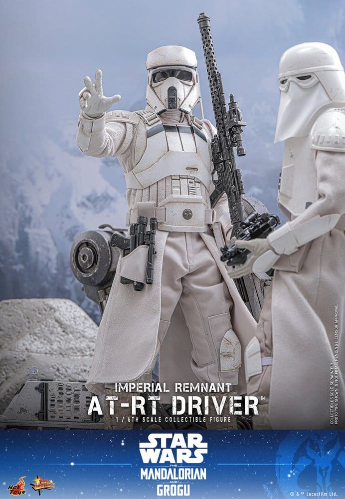 Star Wars: The Mandalorian & Grogu Movie Masterpiece Actionfiguren Set 1/6 Imperial Remnant AT-RT Driver & AT-RT 60 cm