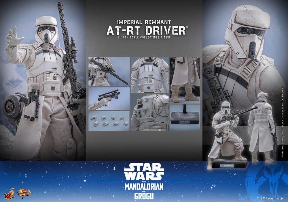 Star Wars: The Mandalorian & Grogu Movie Masterpiece Actionfiguren Set 1/6 Imperial Remnant AT-RT Driver & AT-RT 60 cm