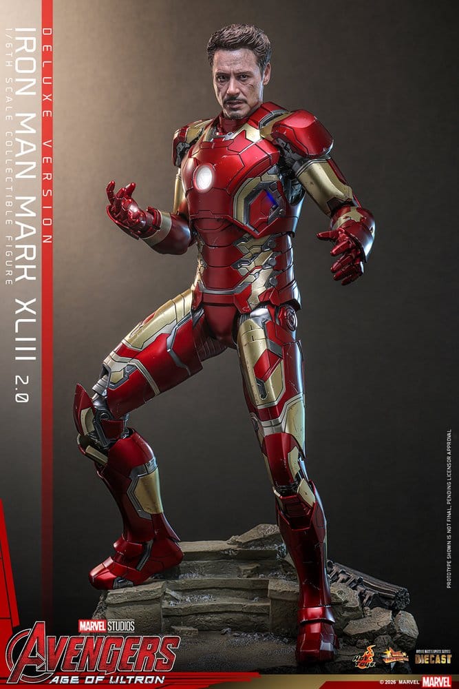Avengers: Age of Ultron Movie Masterpiece Diecast Actionfigur 1/6 Iron Man Mark XLIII (2.0) (Deluxe Version) 32 cm