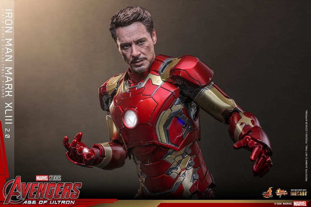 Avengers: Age of Ultron Movie Masterpiece Diecast Actionfigur 1/6 Iron Man Mark XLIII (2.0) 32 cm