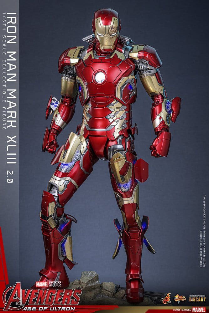 Avengers: Age of Ultron Movie Masterpiece Diecast Actionfigur 1/6 Iron Man Mark XLIII (2.0) 32 cm