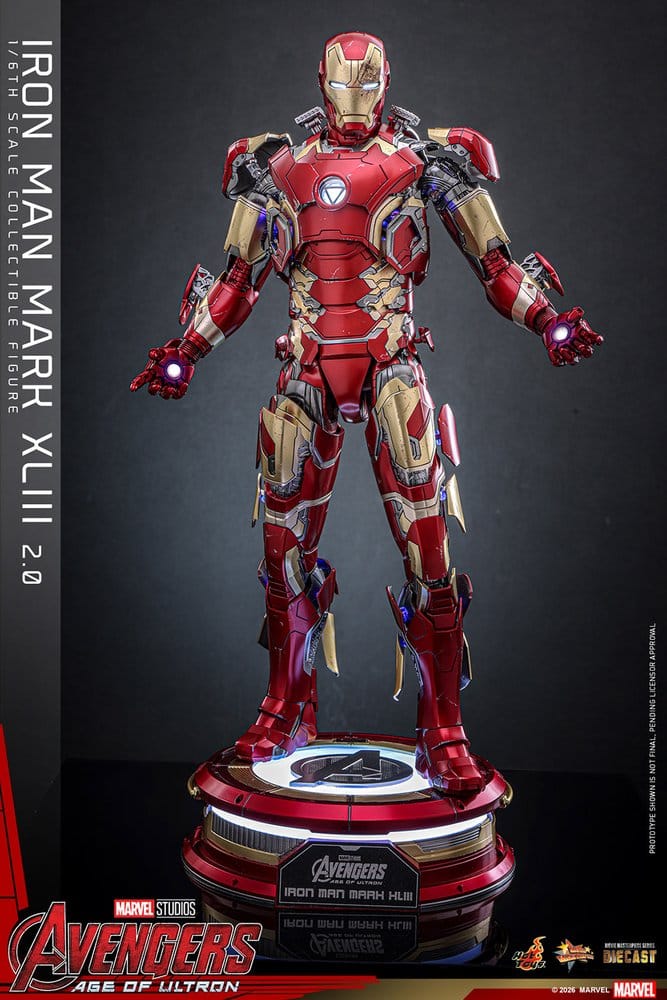 Avengers: Age of Ultron Movie Masterpiece Diecast Actionfigur 1/6 Iron Man Mark XLIII (2.0) 32 cm